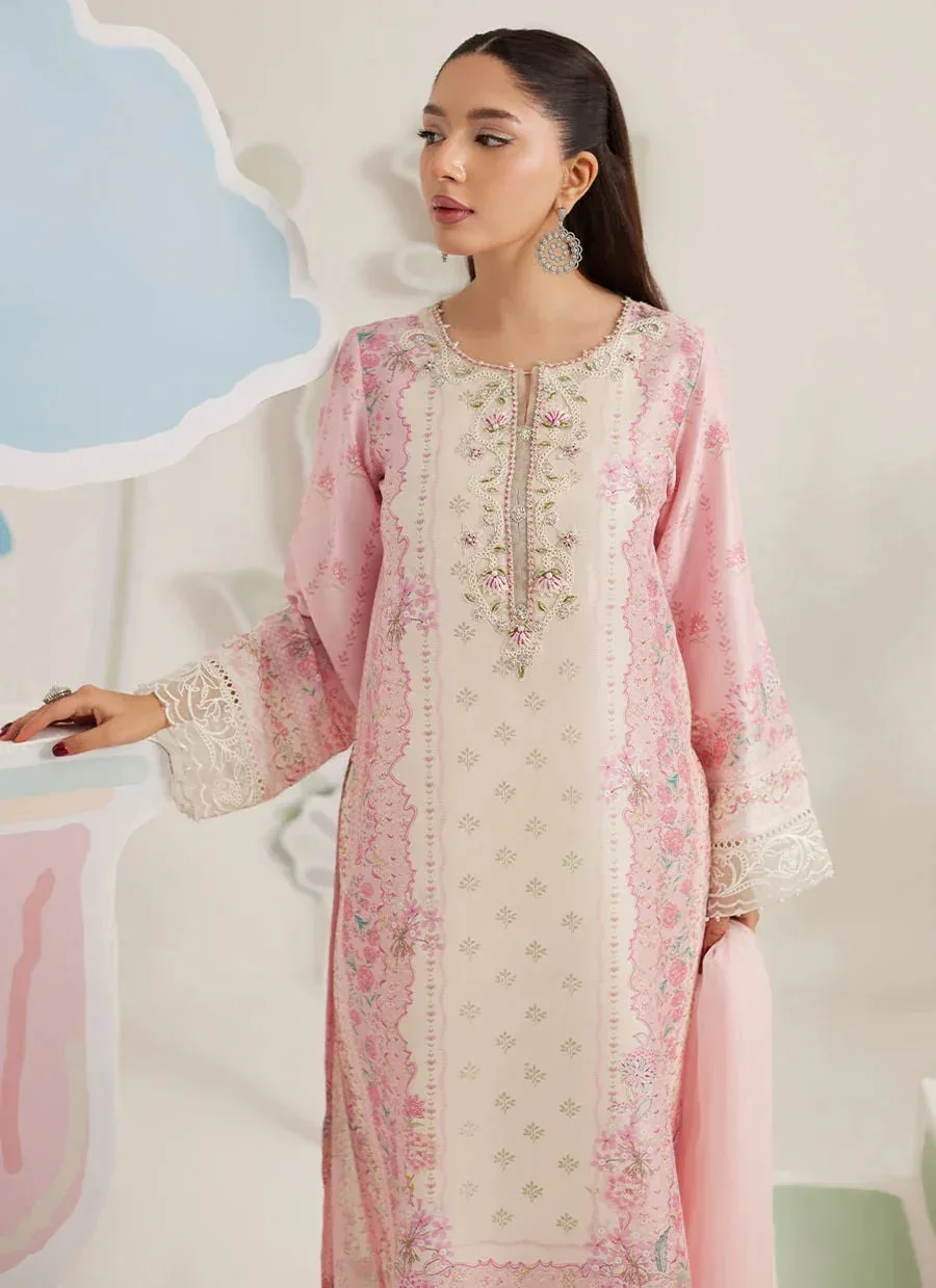 Farah Talib Aziz Frou Frou Ramadan Edit Pink Raw Silk – view 4 – Poshaq