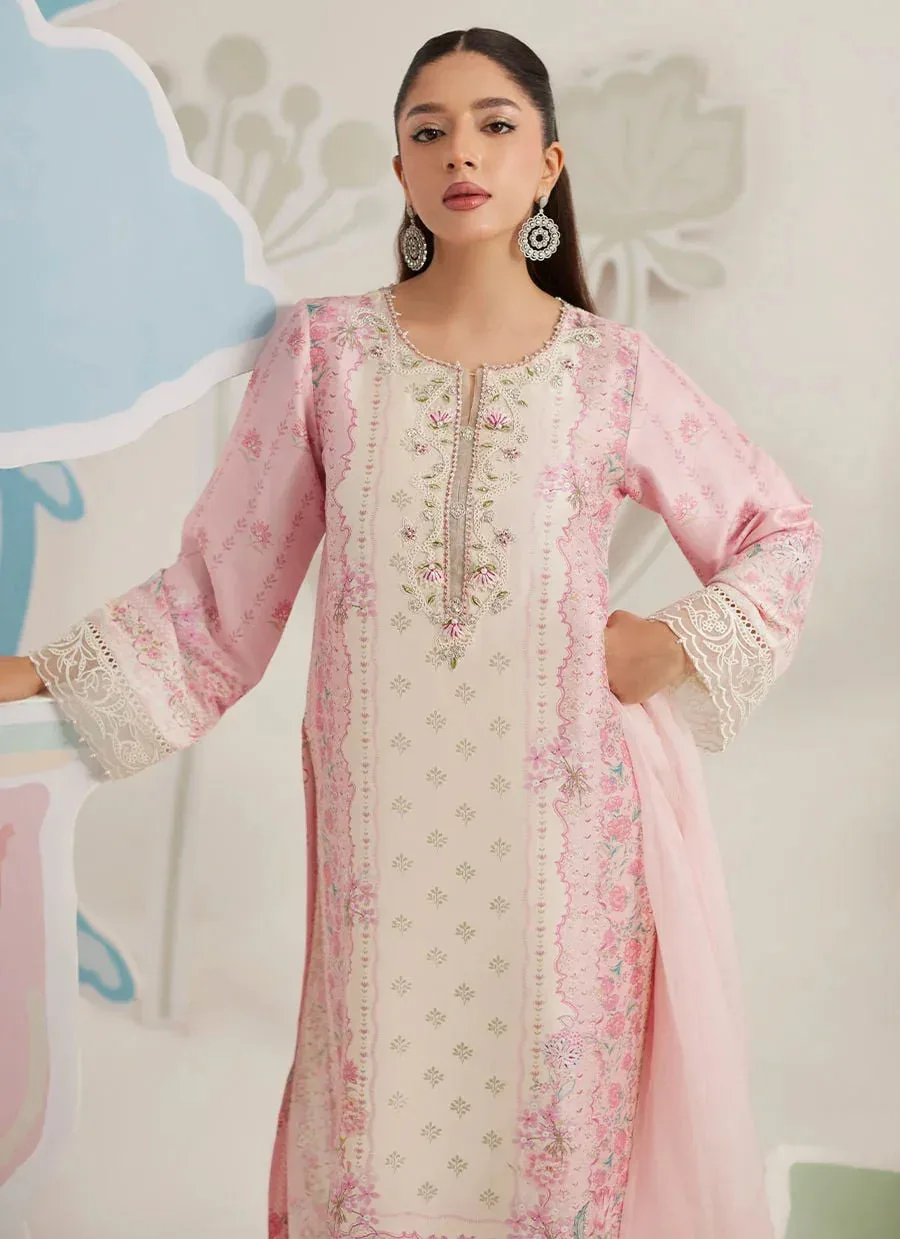 Farah Talib Aziz Frou Frou Ramadan Edit Pink Raw Silk – view 6 – Poshaq