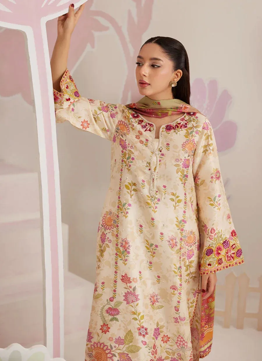 Farah Talib Aziz Frou Frou Ramadan Edit Raw Silk – view 4 – Poshaq
