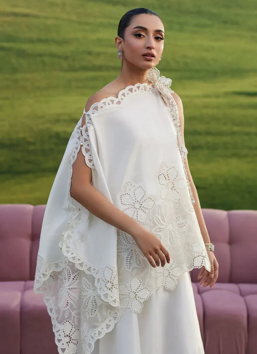 Farah Talib Aziz Luna Eid 26 Ivory Raw Silk – view 3 – Poshaq