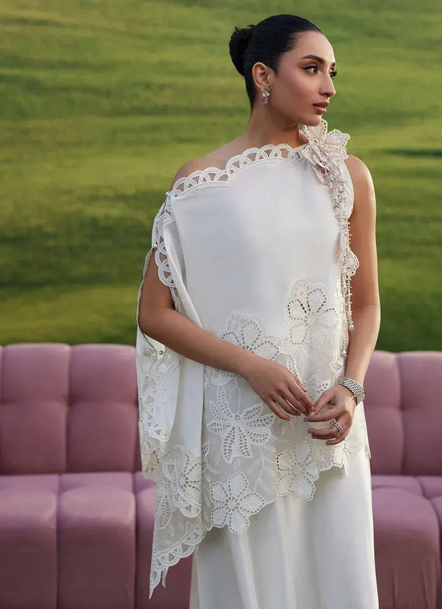 Farah Talib Aziz Luna Eid 26 Ivory Raw Silk – view 4 – Poshaq
