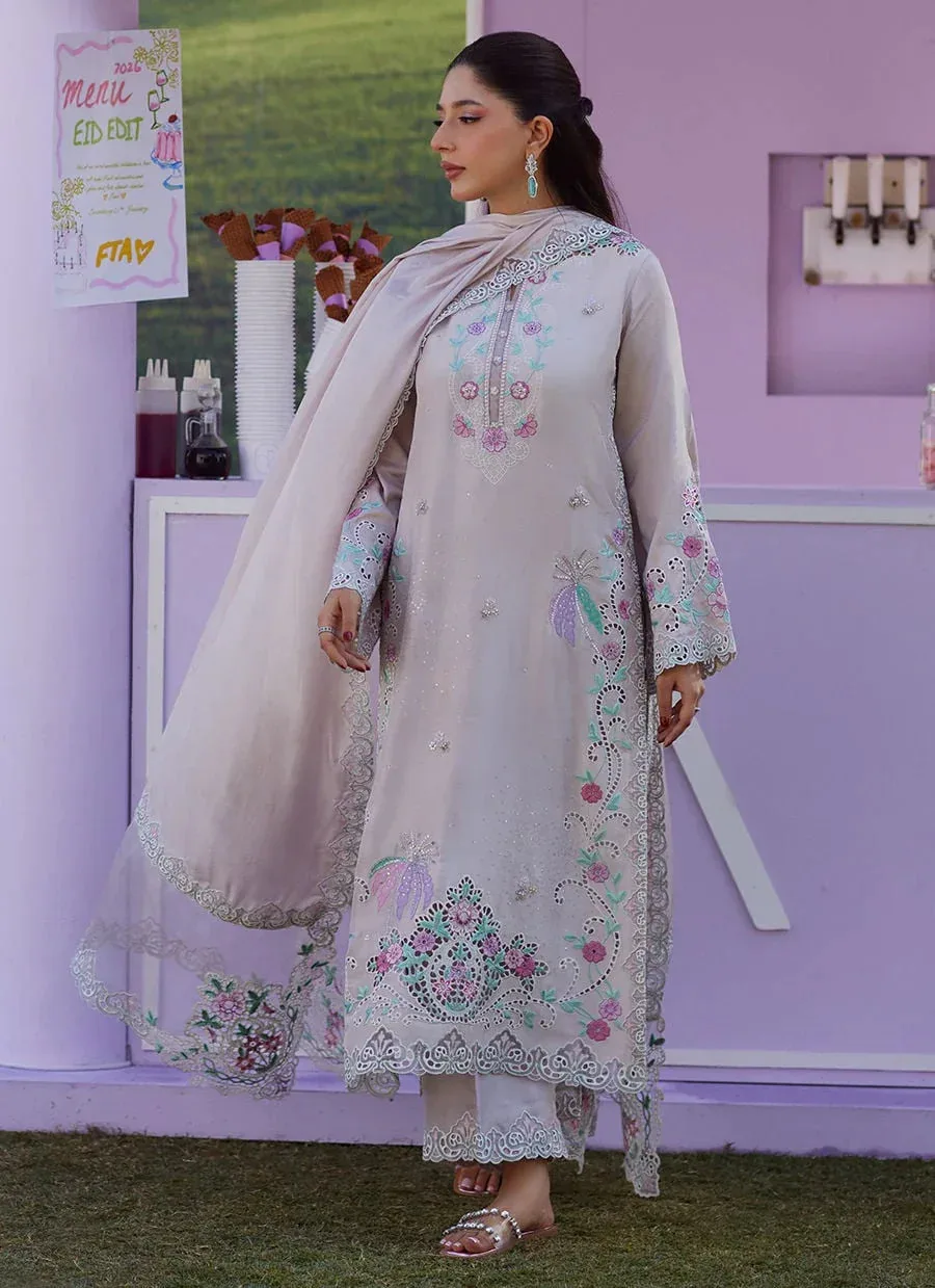Farah Talib Aziz Luna Eid 26 Turquoise Raw Silk – view 1 – Poshaq