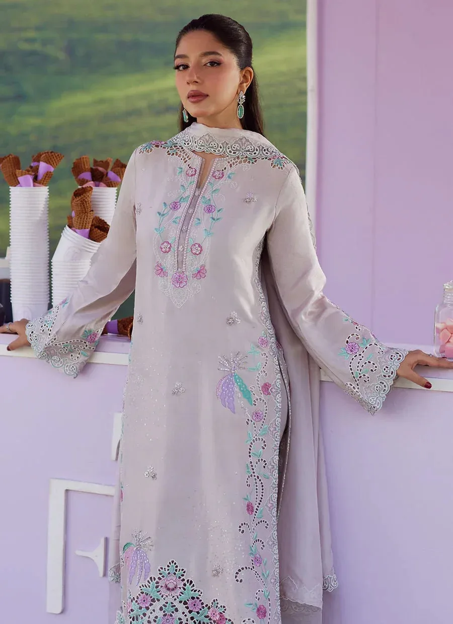 Farah Talib Aziz Luna Eid 26 Turquoise Raw Silk – view 3 – Poshaq