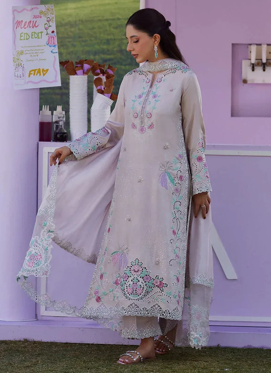 Farah Talib Aziz Luna Eid 26 Turquoise Raw Silk – view 4 – Poshaq