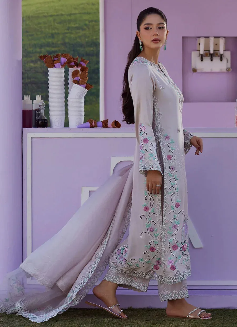 Farah Talib Aziz Luna Eid 26 Turquoise Raw Silk – view 5 – Poshaq