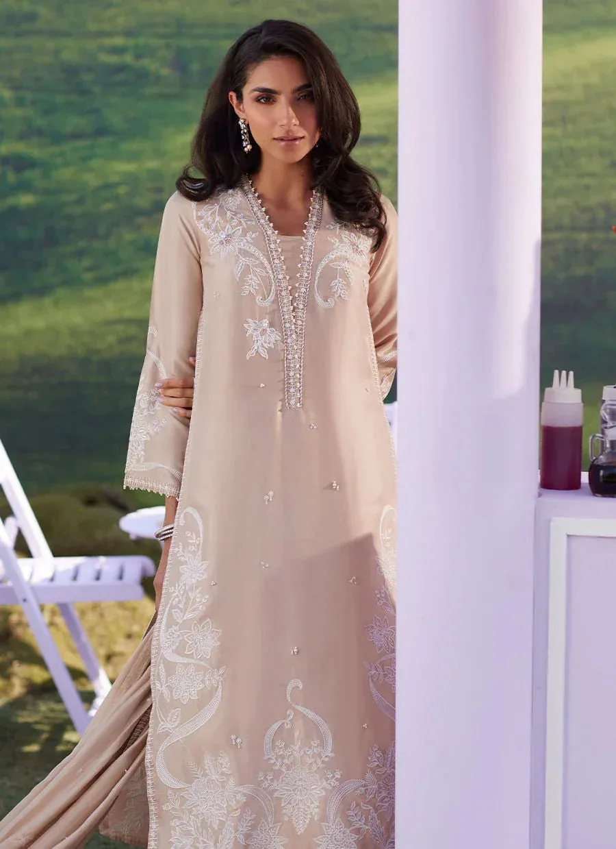 Farah Talib Aziz Luna Eid 26 Ivory Raw Silk – view 3 – Poshaq