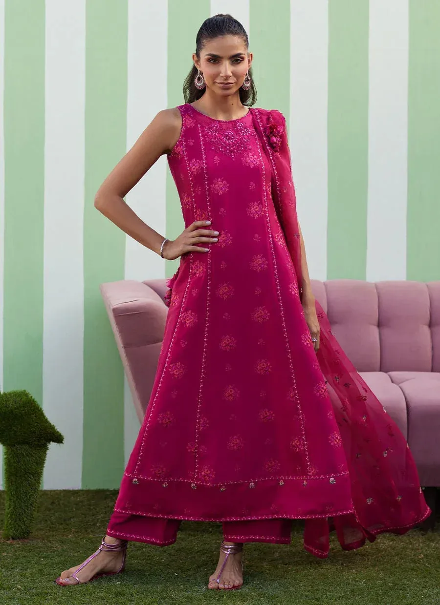 Farah Talib Aziz Luna Eid 26 Raw Silk – view 1 – Poshaq