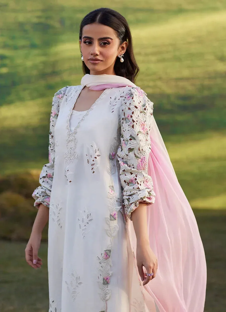 Farah Talib Aziz Luna Eid 26 Ivory Raw Silk – view 3 – Poshaq