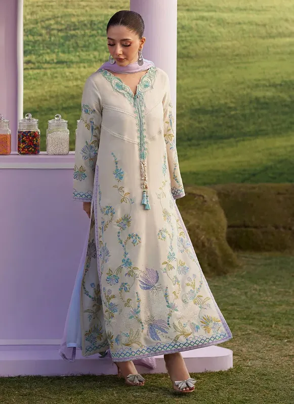 Farah Talib Aziz Luna Eid 26 Raw Silk – view 1 – Poshaq