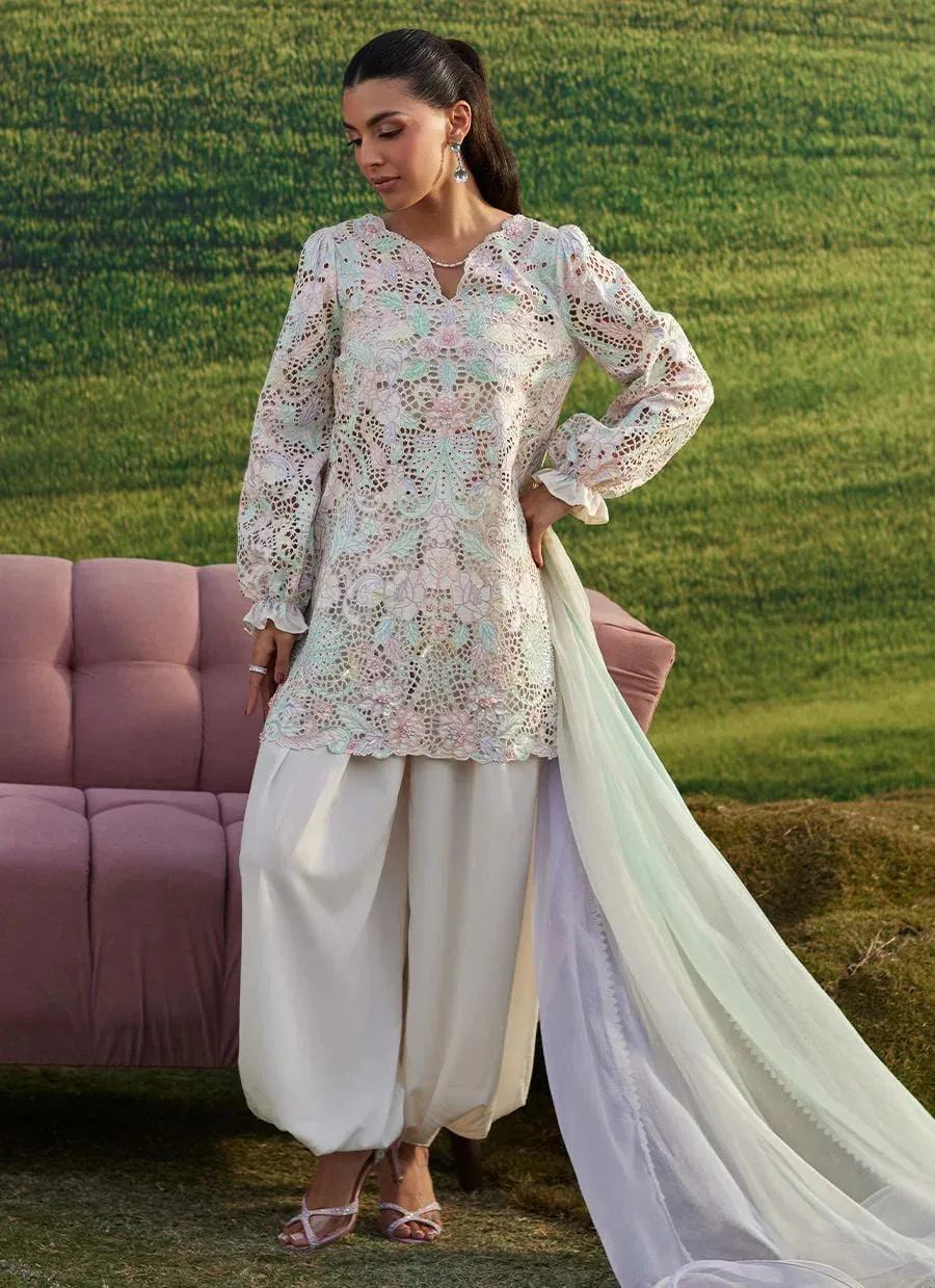 Farah Talib Aziz Luna Eid 26 Ivory Raw Silk – view 1 – Poshaq