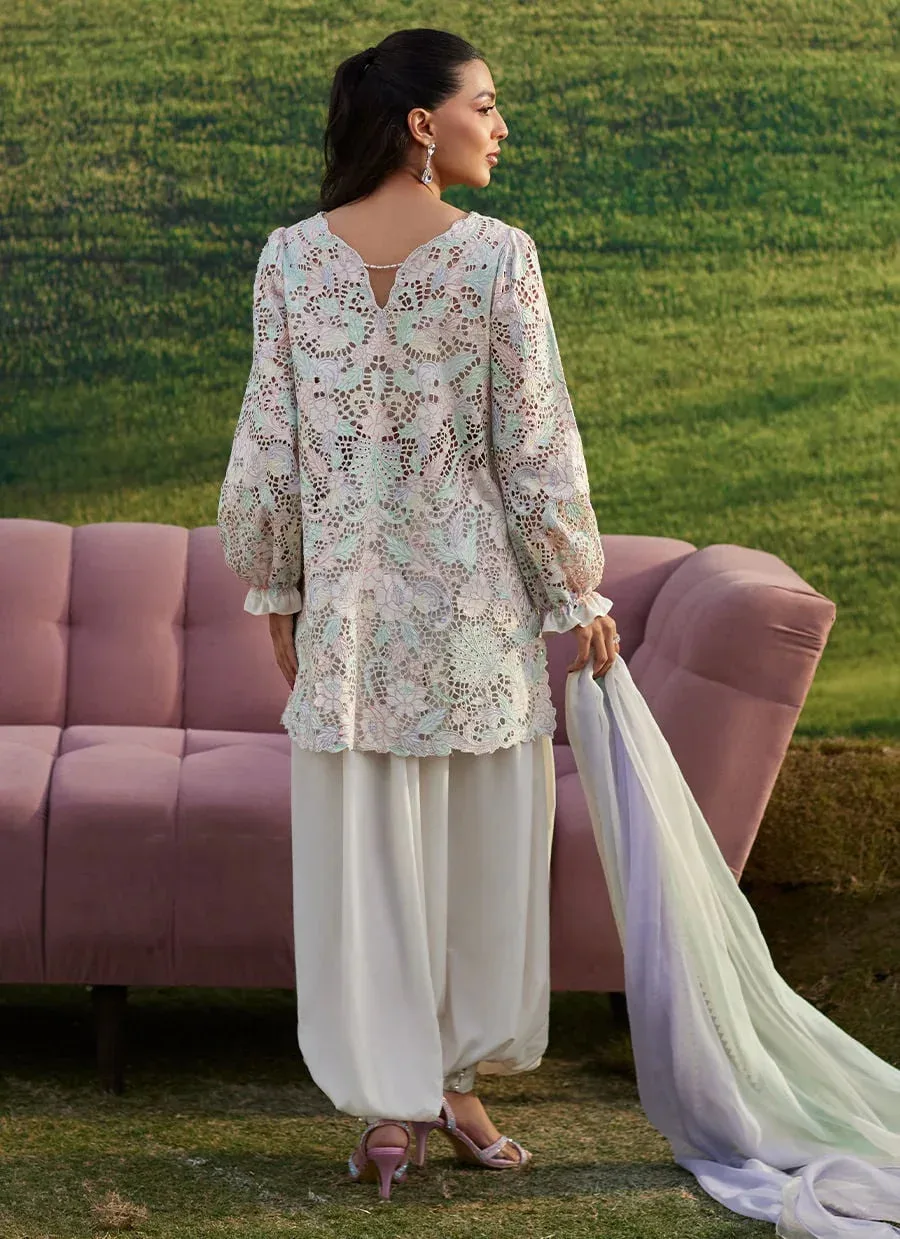 Farah Talib Aziz Luna Eid 26 Ivory Raw Silk – view 2 – Poshaq