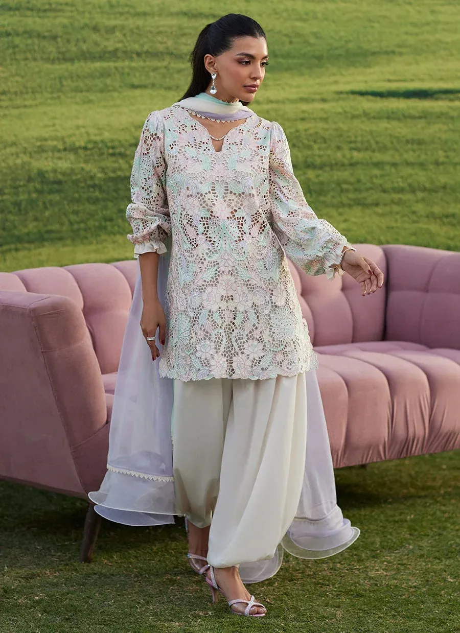 Farah Talib Aziz Luna Eid 26 Ivory Raw Silk – view 3 – Poshaq