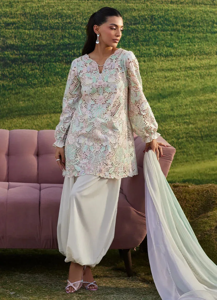 Farah Talib Aziz Luna Eid 26 Ivory Raw Silk – view 4 – Poshaq