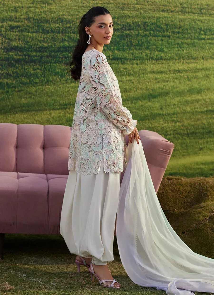 Farah Talib Aziz Luna Eid 26 Ivory Raw Silk – view 5 – Poshaq