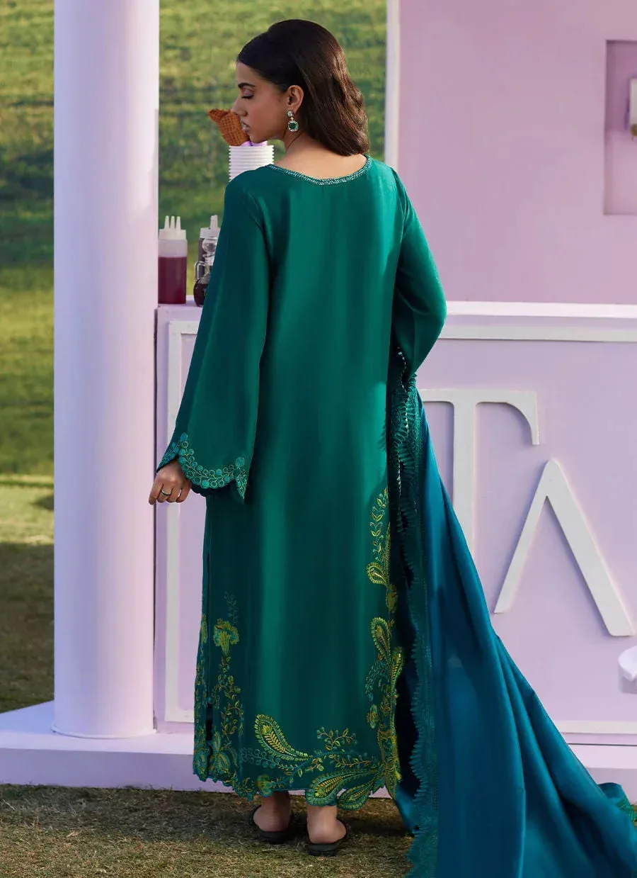 Farah Talib Aziz Luna Eid 26 Green – view 2 – Poshaq