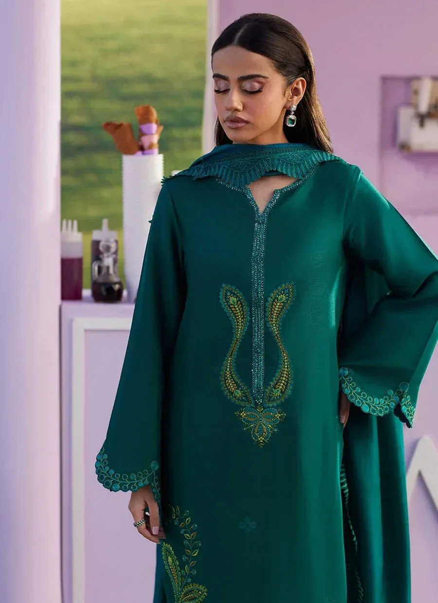 Farah Talib Aziz Luna Eid 26 Green – view 3 – Poshaq