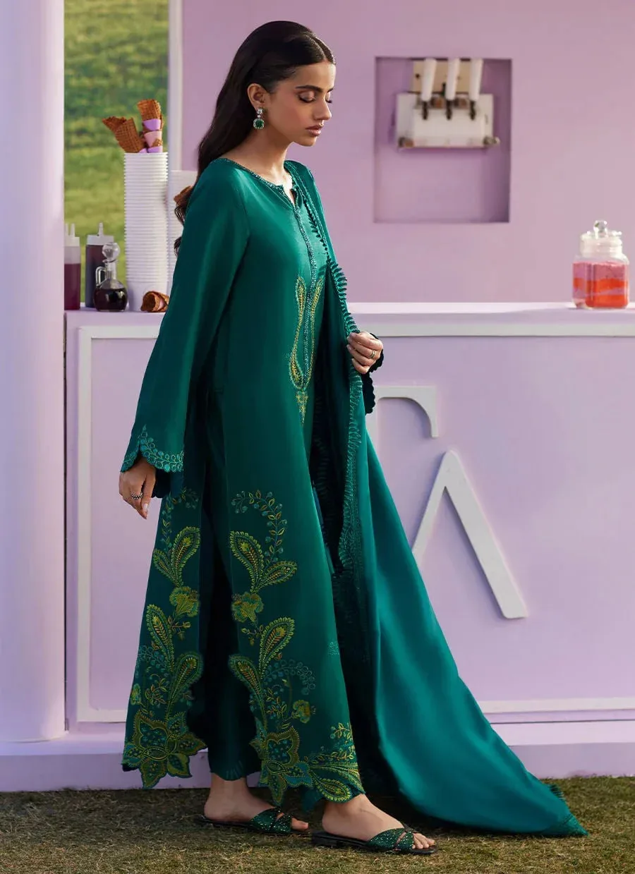 Farah Talib Aziz Luna Eid 26 Green – view 4 – Poshaq