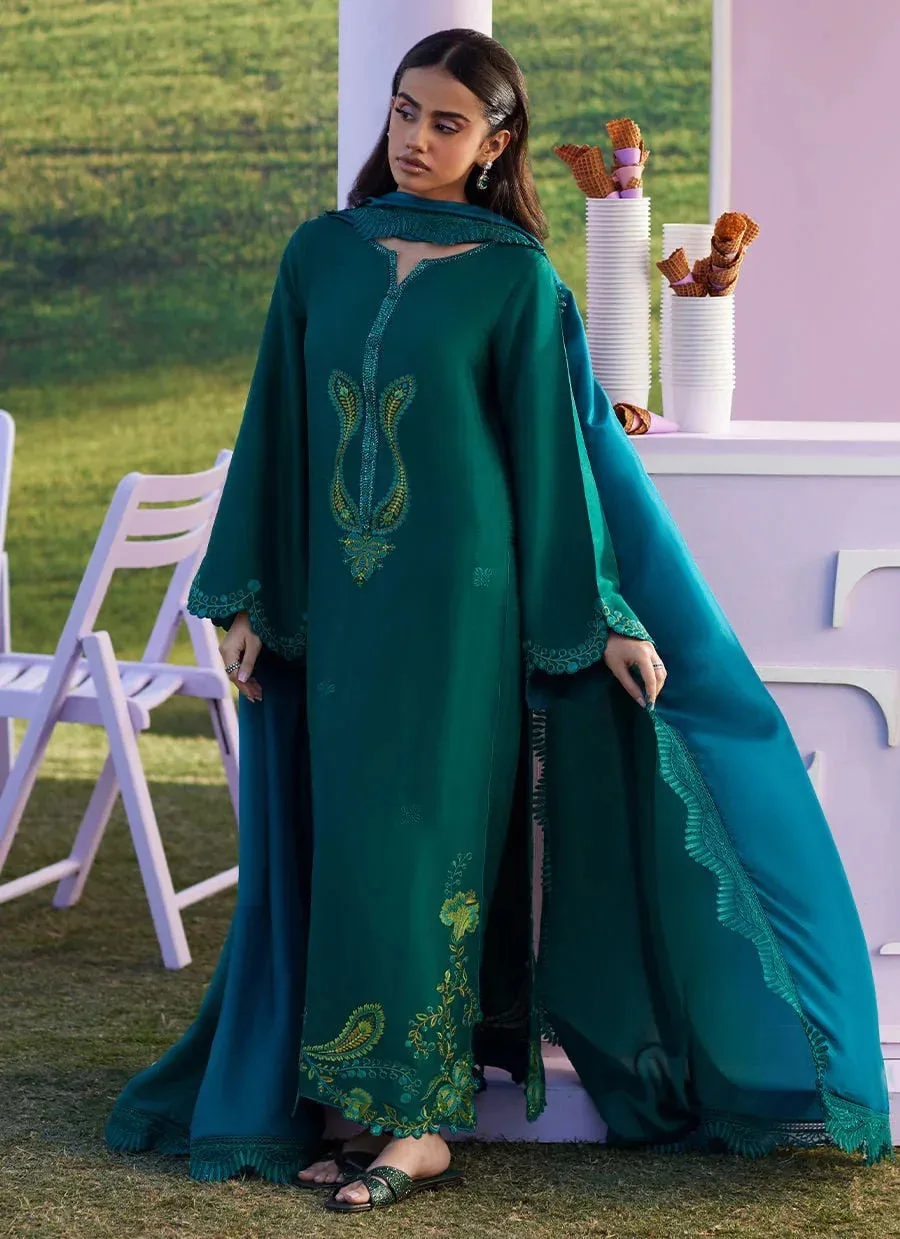 Farah Talib Aziz Luna Eid 26 Green – view 5 – Poshaq