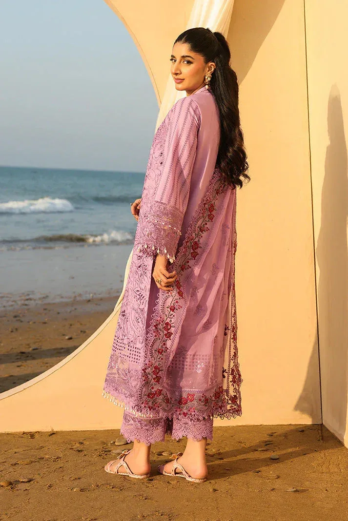 Imrozia Premium Hania Luxury Lawn 26 Lavender Organza – view 2 – Poshaq