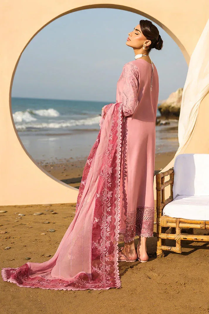 Imrozia Premium Hania Luxury Lawn 26 Pink Organza – view 2 – Poshaq