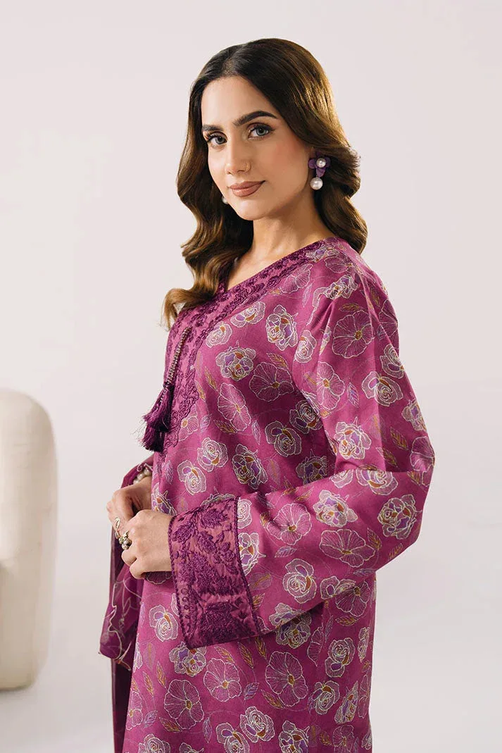 Imrozia Premium Floral Atelier Lawn Magenta Chiffon – view 3 – Poshaq