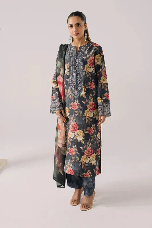 Imrozia Premium Floral Atelier Lawn Chiffon – view 1 – Poshaq