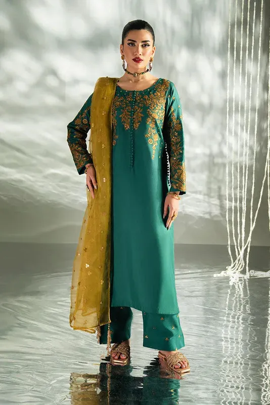 Imrozia Premium Rosaile Luxury Pret Raw Silk – view 1 – Poshaq