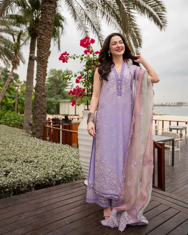 Faiza Saqlain Aya Luxury Lawn Organza – view 1 – Poshaq
