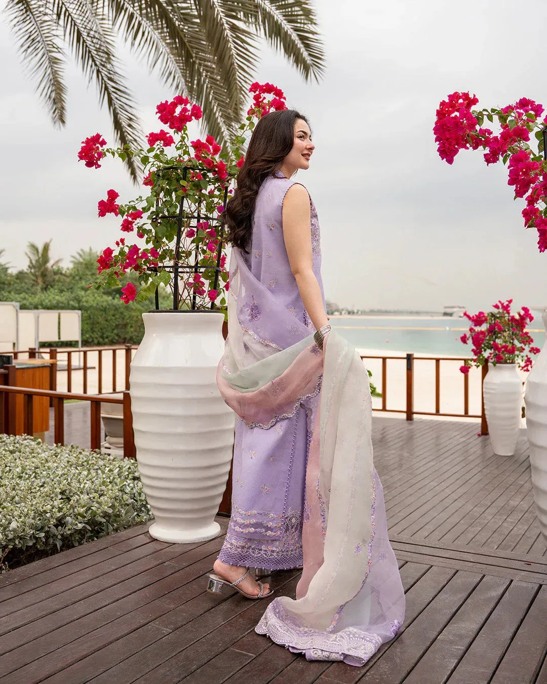 Faiza Saqlain Aya Luxury Lawn Organza – view 2 – Poshaq