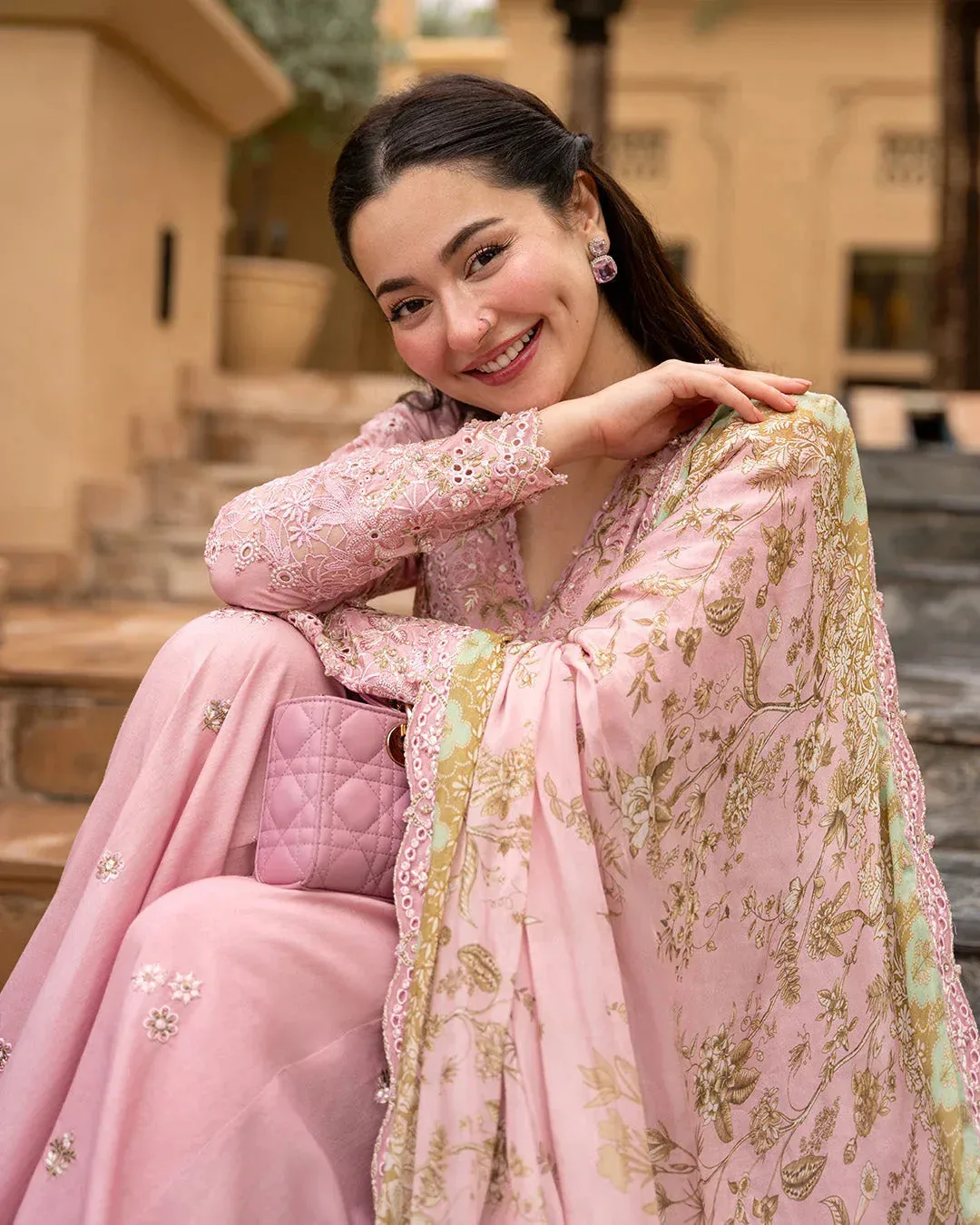 Faiza Saqlain Aya Luxury Lawn Organza – view 4 – Poshaq