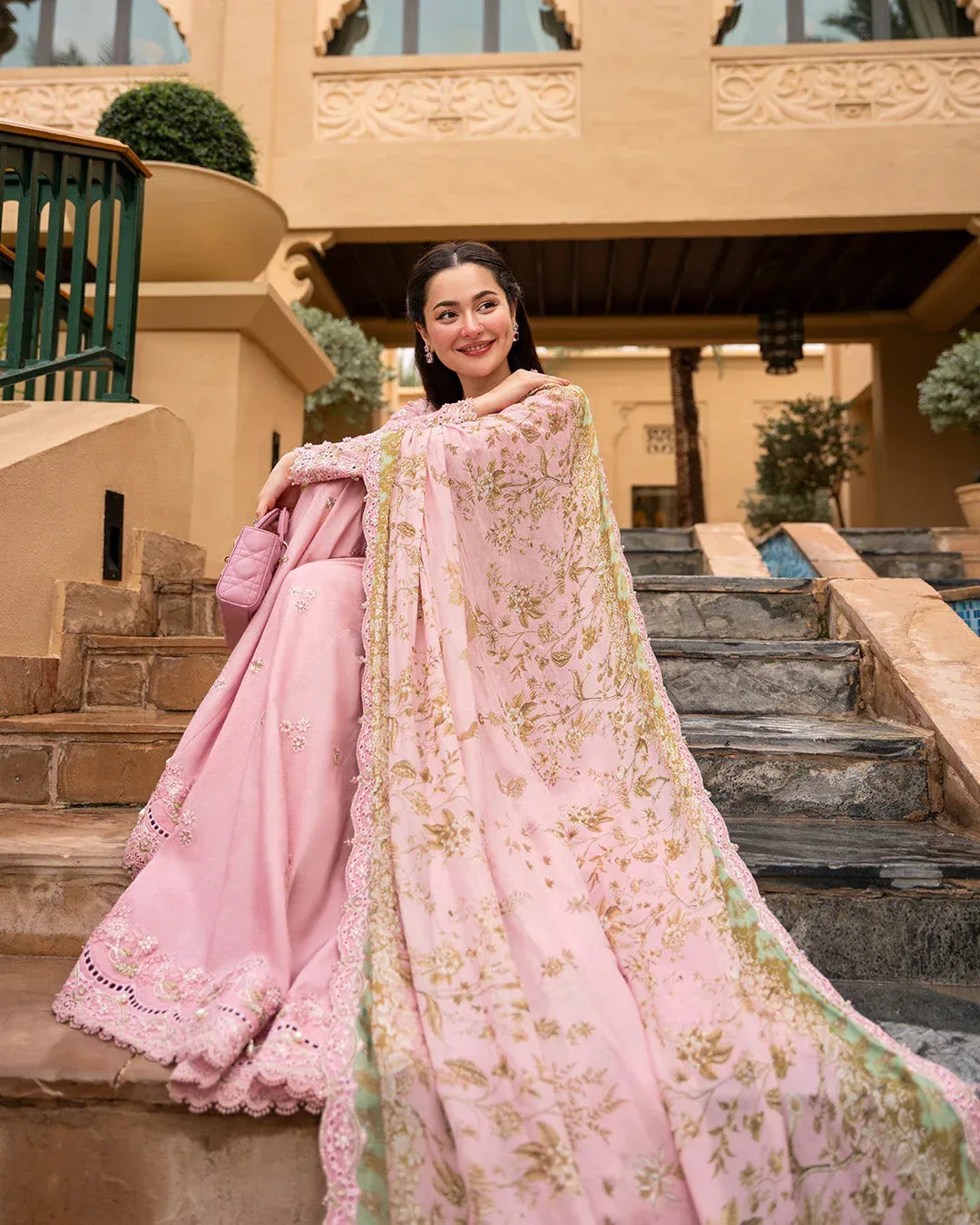 Faiza Saqlain Aya Luxury Lawn Organza – view 5 – Poshaq