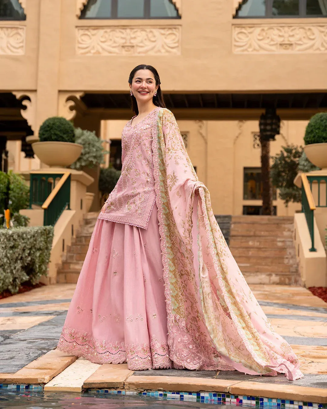 Faiza Saqlain Aya Luxury Lawn Organza – view 6 – Poshaq