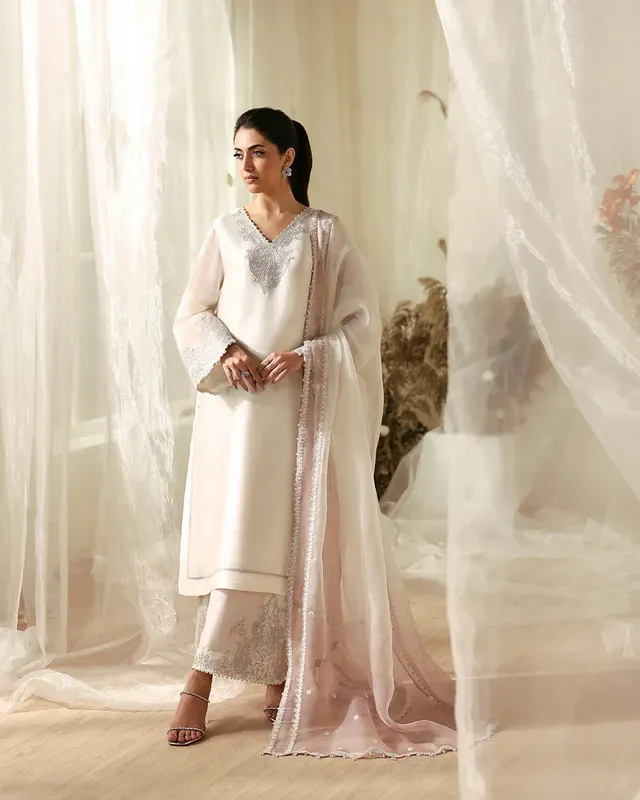 Faiza Saqlain Freya Luxury Pret Raw Silk – view 1 – Poshaq