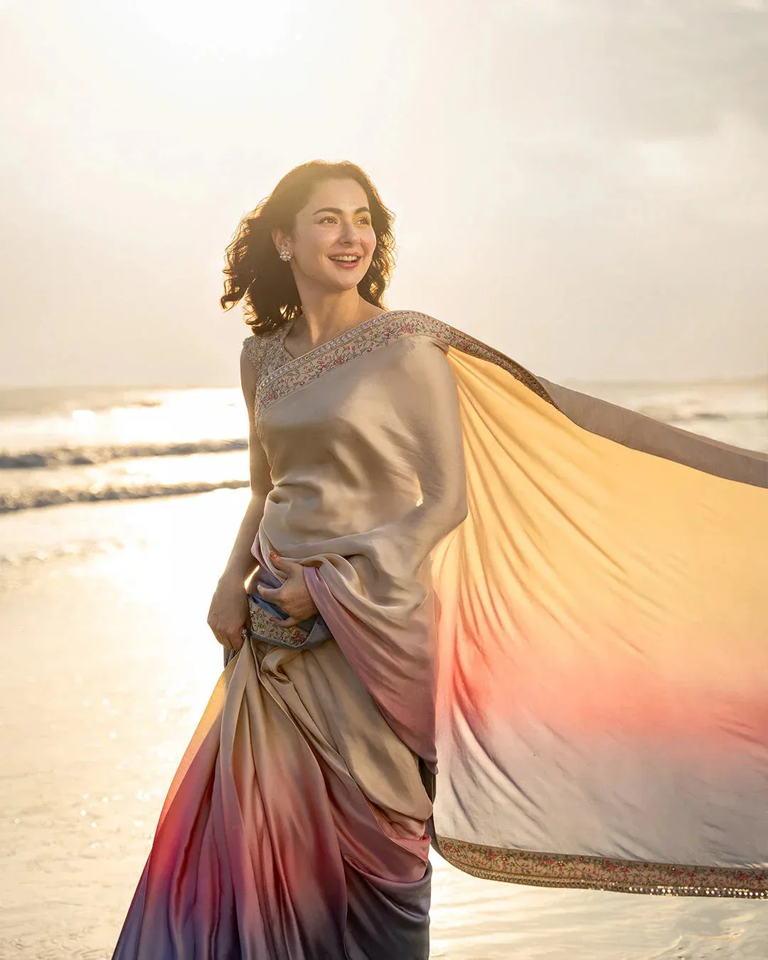 Faiza Saqlain Reina Luxe Cream Chiffon – view 3 – Poshaq