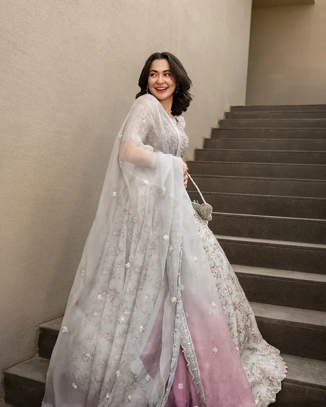 Faiza Saqlain Reina Luxe Grey Raw Silk – view 1 – Poshaq