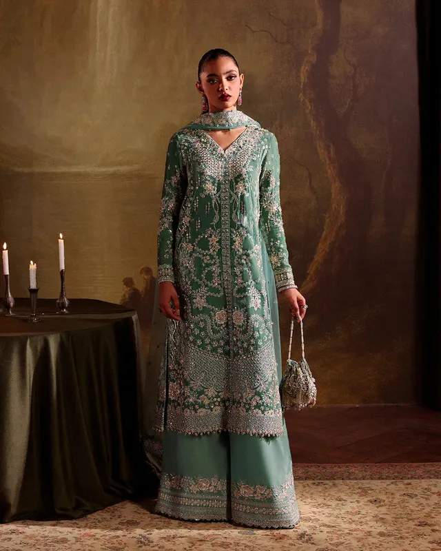 Faiza Saqlain Zaeva Wedding Formals Raw Silk – view 1 – Poshaq
