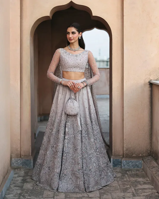 Faiza Saqlain Averia Bridals Net – view 1 – Poshaq