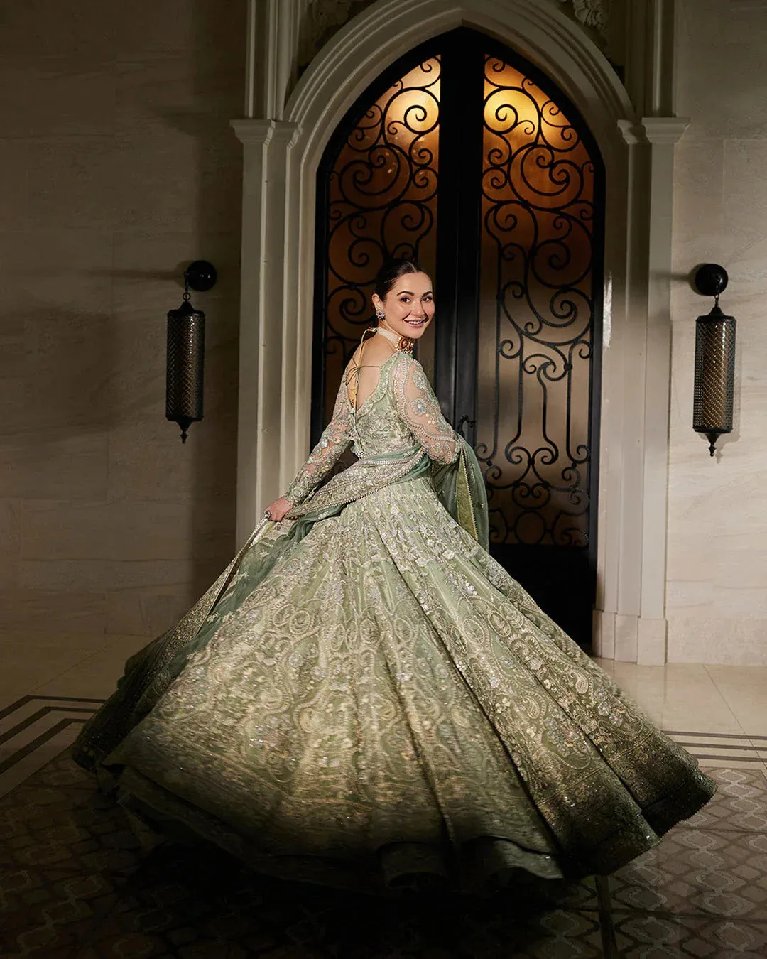 Faiza Saqlain Neorah Wedding Festive 24 Green Organza – view 2 – Poshaq