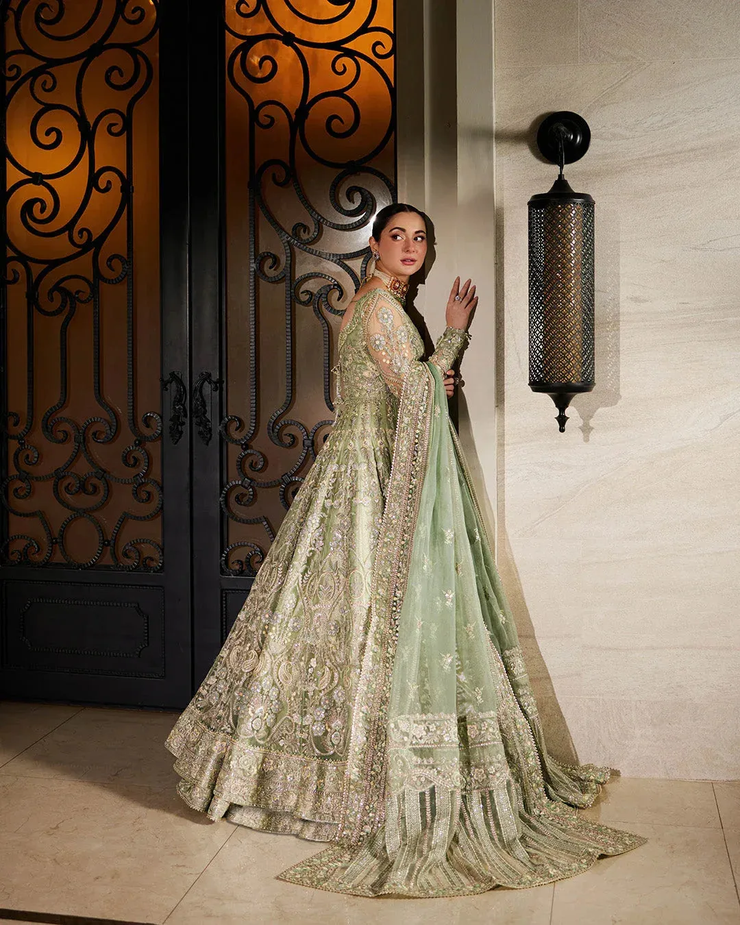 Faiza Saqlain Neorah Wedding Festive 24 Green Organza – view 5 – Poshaq