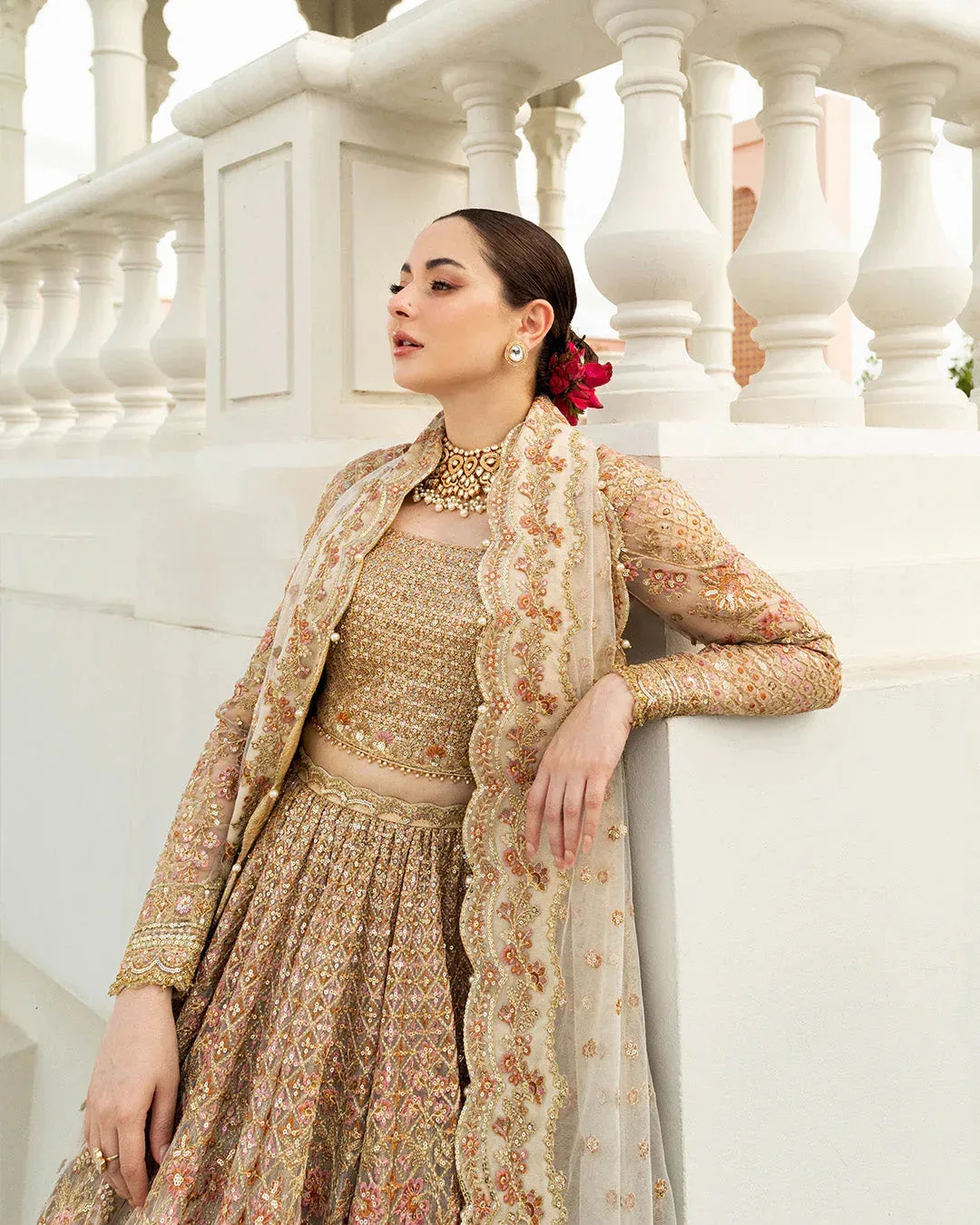 Faiza Saqlain Neorah Wedding Festive 24 Ivory Net – view 3 – Poshaq