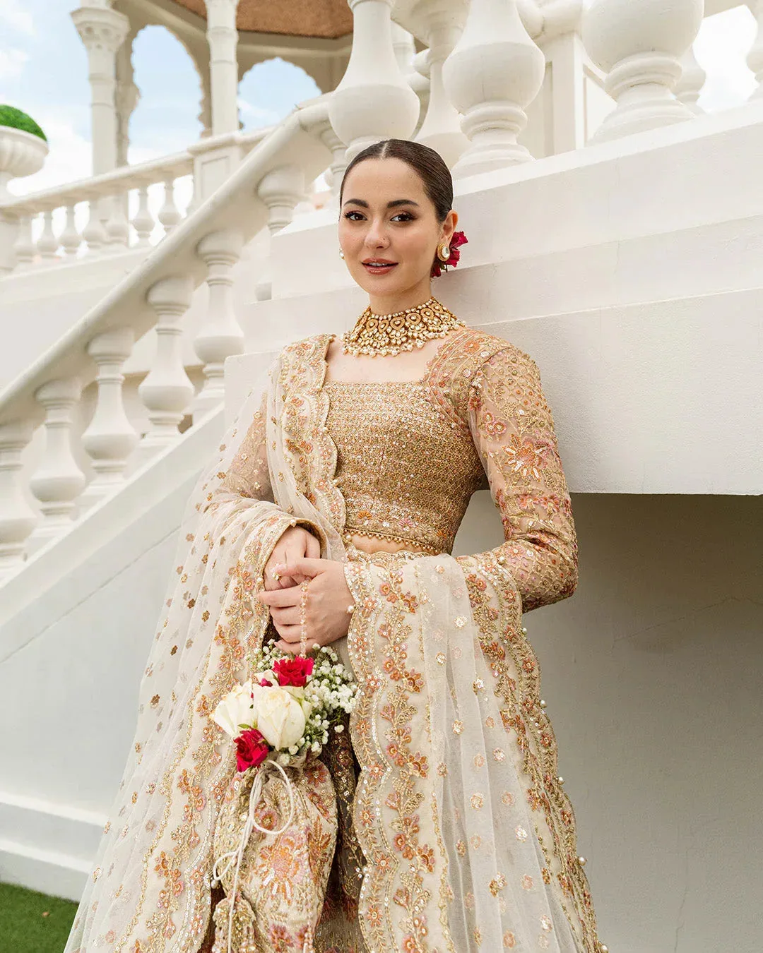 Faiza Saqlain Neorah Wedding Festive 24 Ivory Net – view 4 – Poshaq