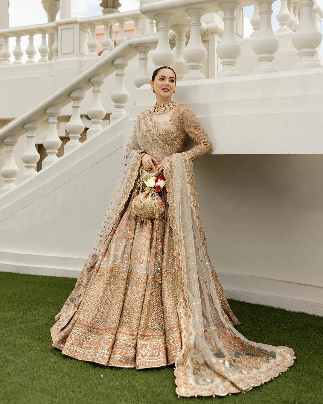 Faiza Saqlain Neorah Wedding Festive 24 Ivory Net – view 5 – Poshaq