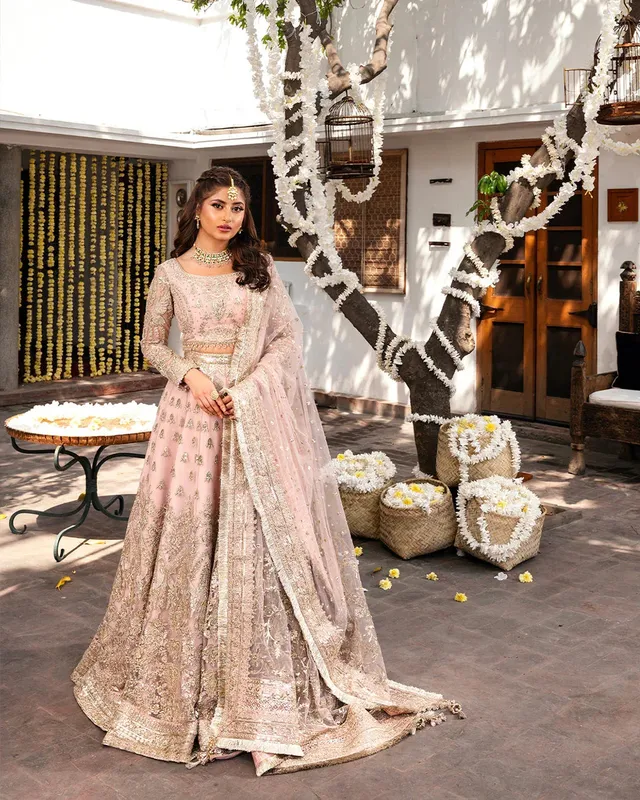 Faiza Saqlain Nira Festive Pink Silk – view 1 – Poshaq