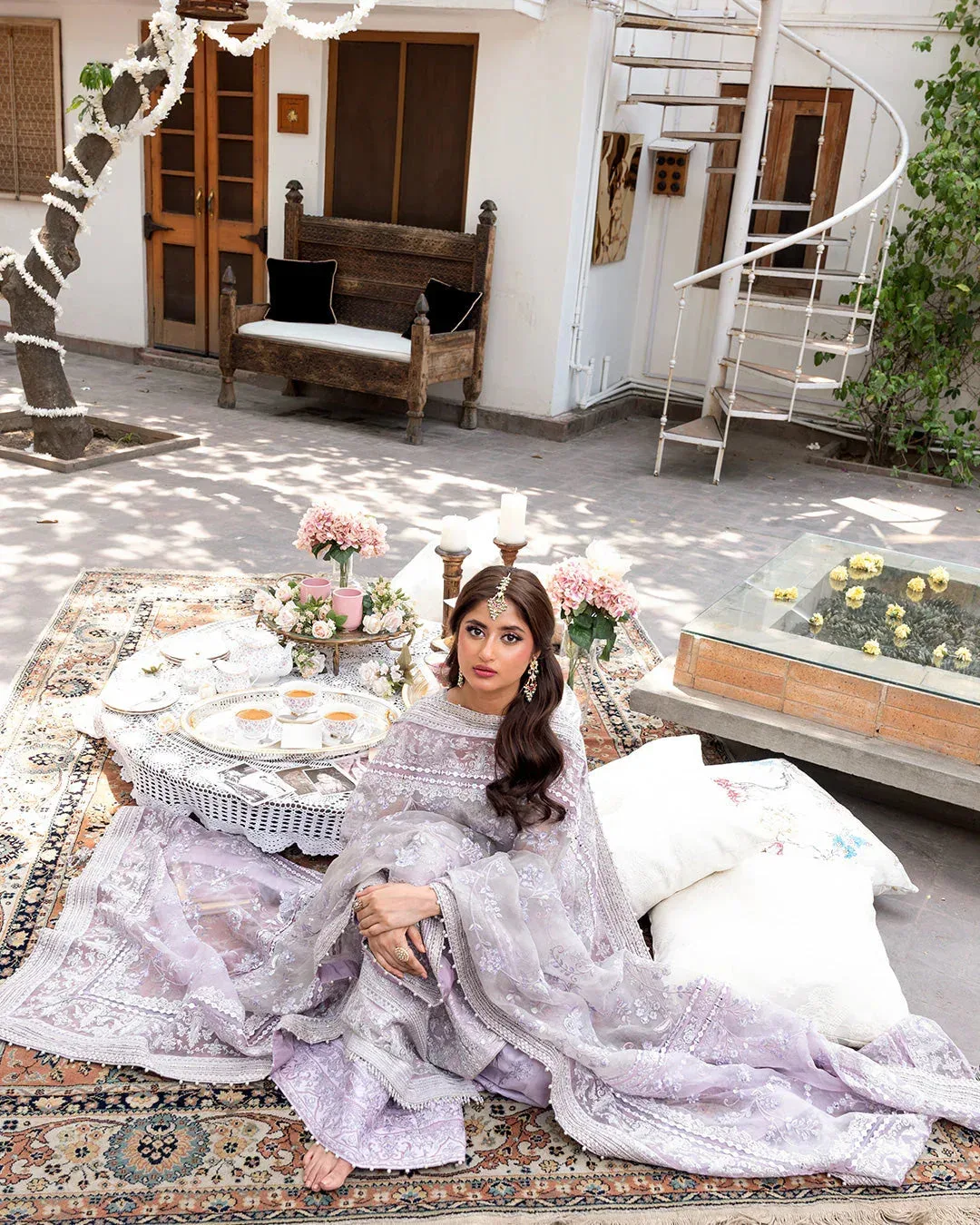 Faiza Saqlain Nira Festive Lilac Raw Silk – view 5 – Poshaq