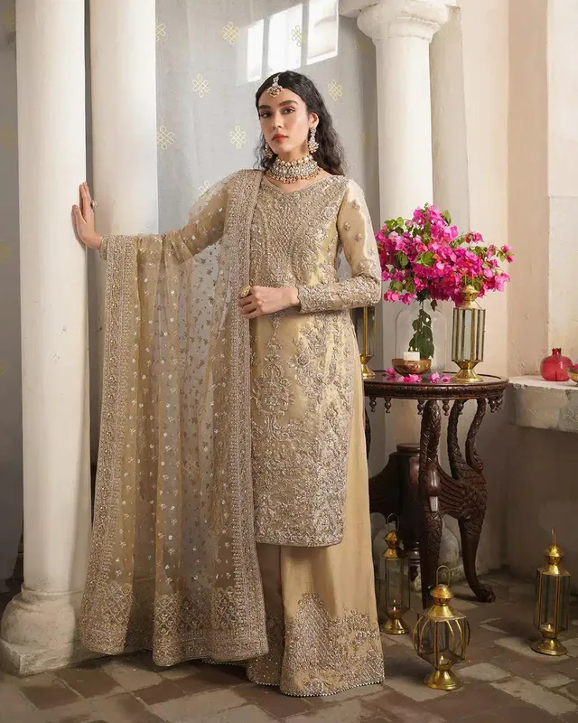 Faiza Saqlain Irina Wedding Formals 23 Raw Silk – view 1 – Poshaq
