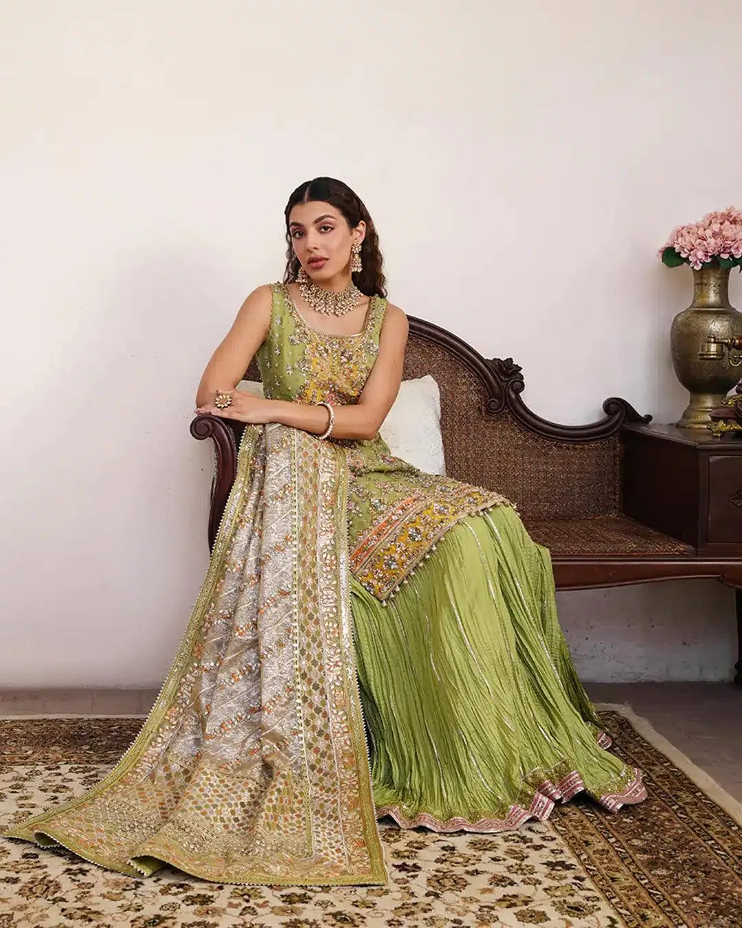 Faiza Saqlain Irina Wedding Formals 23 Yellow Organza – view 2 – Poshaq