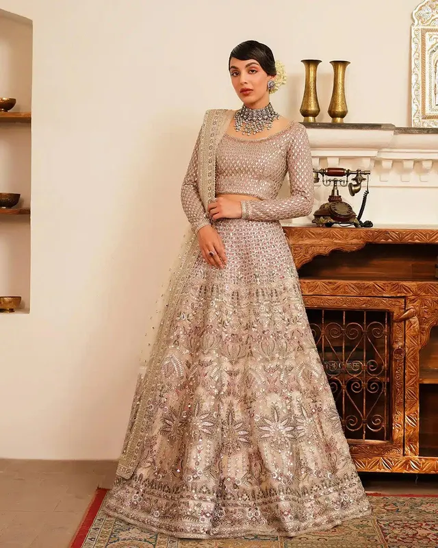 Faiza Saqlain Irina Wedding Formals 23 Ivory Chiffon – view 1 – Poshaq