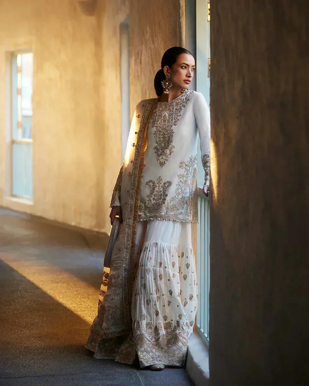 Faiza Saqlain Liliana Luxury Lawn 24 White Organza – view 2 – Poshaq
