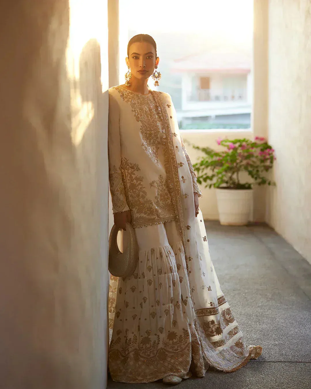 Faiza Saqlain Liliana Luxury Lawn 24 White Organza – view 4 – Poshaq