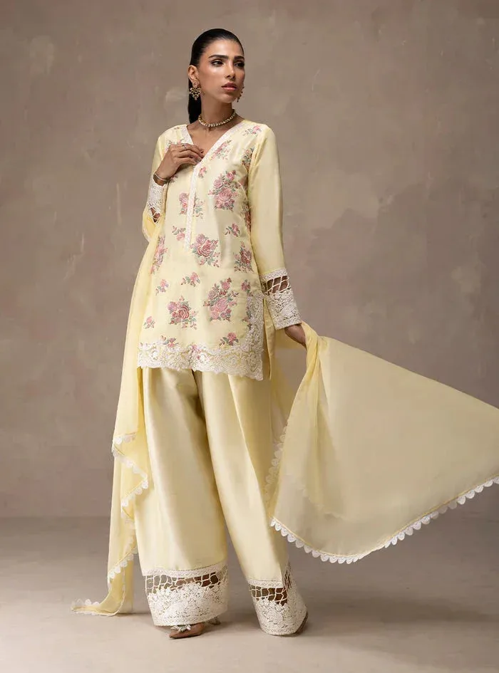 Zainab Chottani Eid Edit 26 Magenta Raw Silk – view 4 – Poshaq
